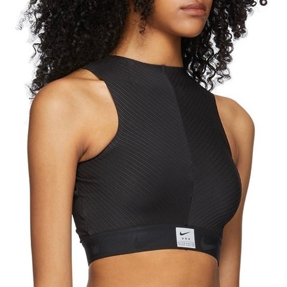 Nike Black MMW Edition Half Zip Sleeveless Cropped Sports Top Size XS NWT